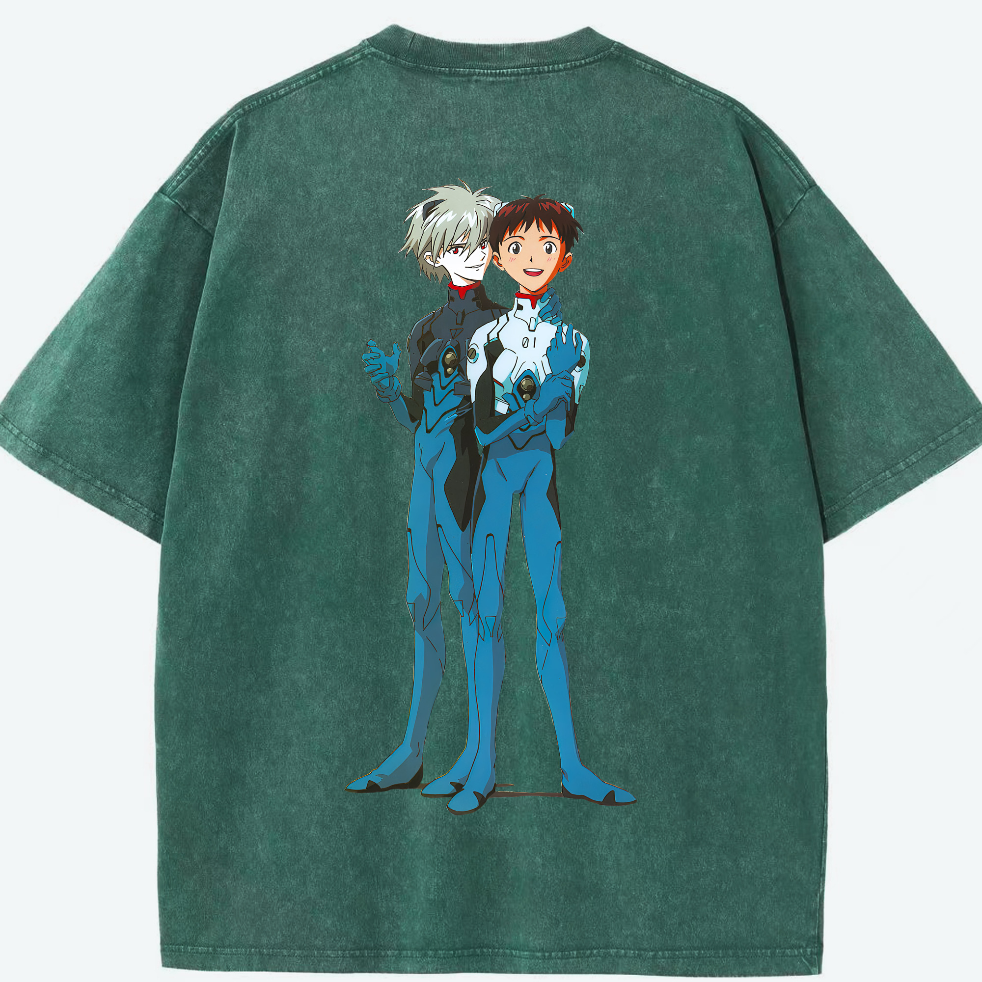 （画像用） EVA 新世紀エヴァンゲリオン 綿100% ヴィンテージ風 半袖Tシャツ（背面プリント）
